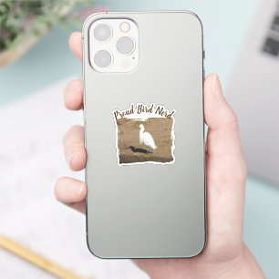 Sticker Fier Oiseau Nerd Élégant Aiguille blanche Hobby Bi
