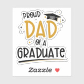 Sticker Fier papa d'un diplômé (Feuille)