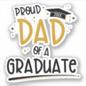 Sticker Fier papa d'un diplômé (Devant)
