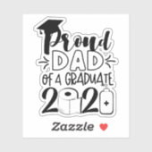 Sticker Fier papa d'un diplômé - 2021 (Feuille)