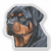 Sticker Fierce et Loyal Rottweiler - Parfait pour (Devant)