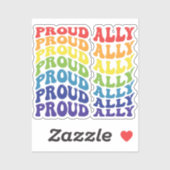 Sticker Fière Ally | LGBTQ | GAY PRIDE | Arc en ciel (Feuille)
