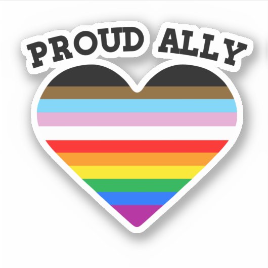 Sticker Fière Ally / Progrès Fierté (Devant)