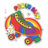 Sticker Fière Ally Rainbow Skate (Devant)
