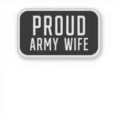 Sticker Fière épouse de l'armée (Devant)