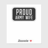 Sticker Fière épouse de l'armée (Feuille)