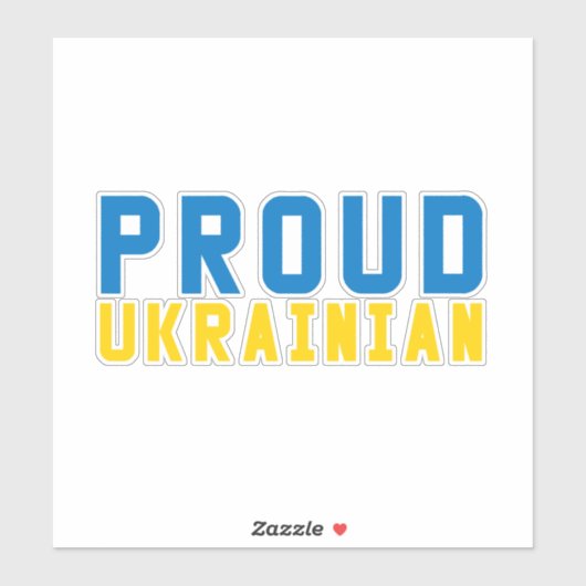 Sticker Fière Ukrainienne (Feuille)