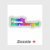 Sticker Fièrement Neurodivertissement Arc-en-ciel Neurodiv (Feuille)