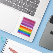 Sticker Fierté Aceflux (Ordinateur portable avec iPhone)