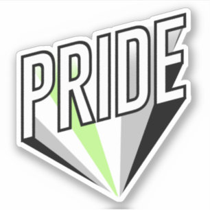 Sticker Fierté agender éclatée
