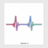 Sticker Fierté arc-en-ciel alliée LGBTQ (Feuille)