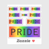 Sticker Fierté arc-en-ciel LGBT (Feuille)