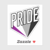 Sticker Fierté asexuelle éclatée (Feuille)