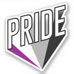 Sticker Fierté asexuelle éclatée