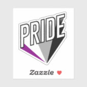 Sticker Fierté asexuelle éclatée (Feuille)