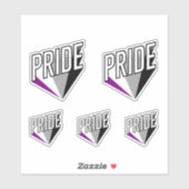 Sticker Fierté asexuelle éclatée (Feuille)