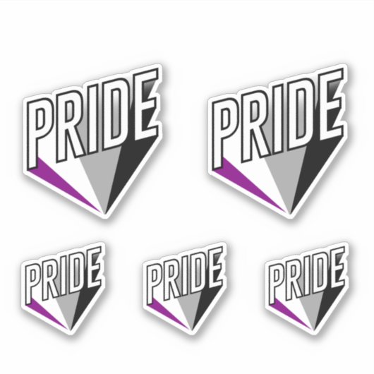 Sticker Fierté asexuelle éclatée (Devant)
