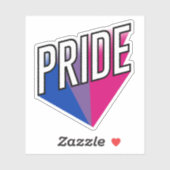 Sticker Fierté bisexuelle éclatée (Feuille)