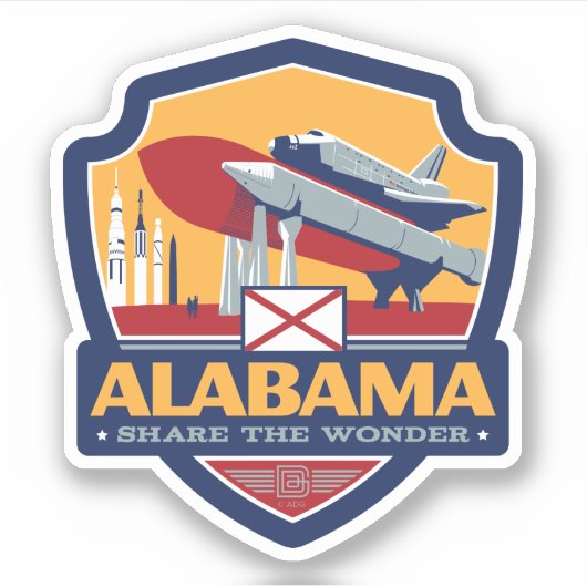 Sticker Fierté de l'État | Alabama (Devant)