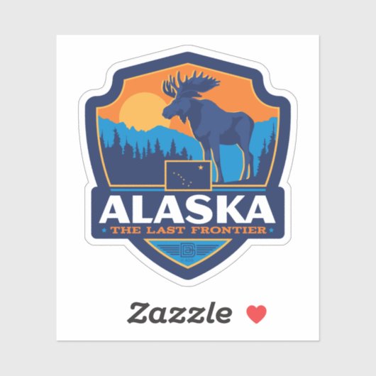 Sticker Fierté de l'État | Alaska (Feuille)
