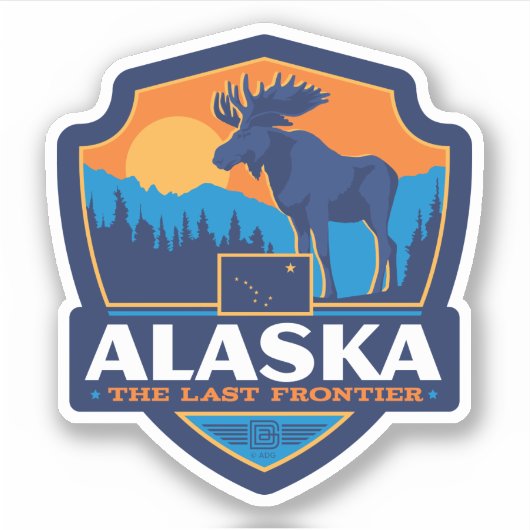 Sticker Fierté de l'État | Alaska (Devant)
