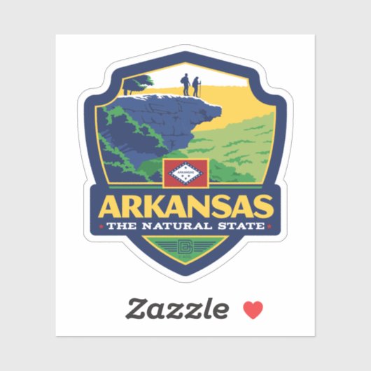 Sticker Fierté de l'État | Arkansas (Feuille)