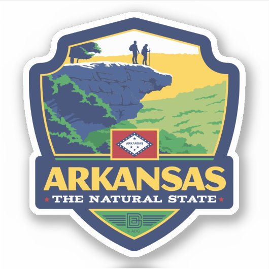 Sticker Fierté de l'État | Arkansas (Devant)