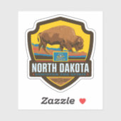 Sticker Fierté de l'État | Dakota du Nord (Feuille)