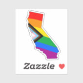 Sticker Fierté de l'État de Californie Progress Pride LGBT (Feuille)