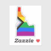 Sticker Fierté de l'État de l'Idaho LGBTQ Progress Pride (Feuille)