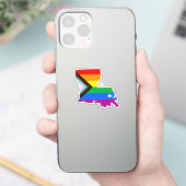Sticker Fierté de l'État de Louisiane LGBTQ Progress Pride (Téléphone)