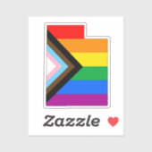 Sticker Fierté de l'État de l'Utah LGBTQ Progrès Pride (Feuille)