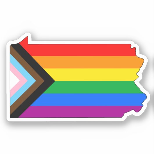 Sticker Fierté de l'État de Pennsylvanie LGBTQ Progress Pr (Recto)