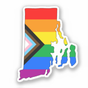 Sticker Fierté de l'État de Rhode Island LGBTQ Progress Pr