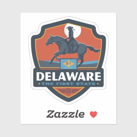 Sticker Fierté de l'État | Delaware (Feuille)