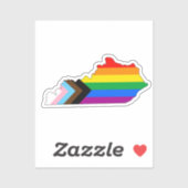 Sticker Fierté de l'État du Kentucky LGBTQ Progress Pride (Feuille)