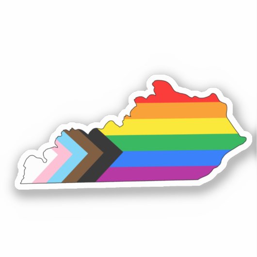 Sticker Fierté de l'État du Kentucky LGBTQ Progress Pride (Recto)