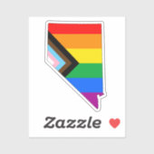 Sticker Fierté de l'État du Nevada LGBTQ Progress Pride (Feuille)