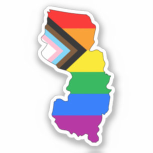 Sticker Fierté de l'État du New Jersey LGBTQ Progress Prid