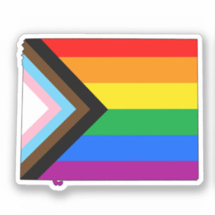 Sticker Fierté de l'État du Wyoming Progress Pride LGBTQ