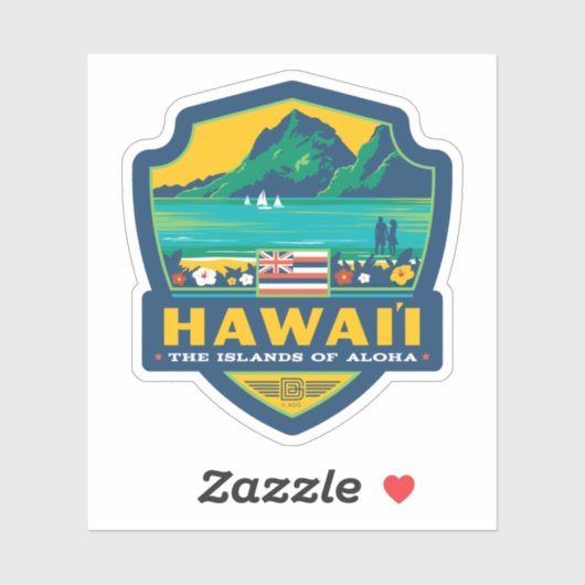 Sticker Fierté de l'État | Hawaii (Feuille)