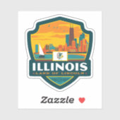 Sticker Fierté de l'État | Illinois (Feuille)