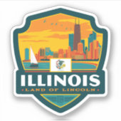 Sticker Fierté de l'État | Illinois (Devant)