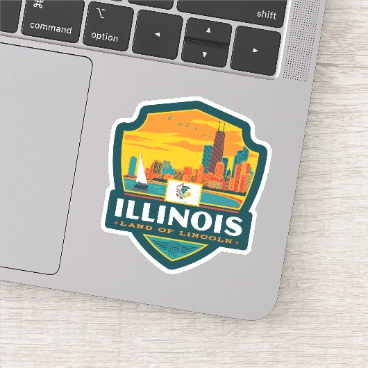 Sticker Fierté de l'État | Illinois (Détail)