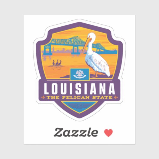 Sticker Fierté de l'État | Louisiane (Feuille)