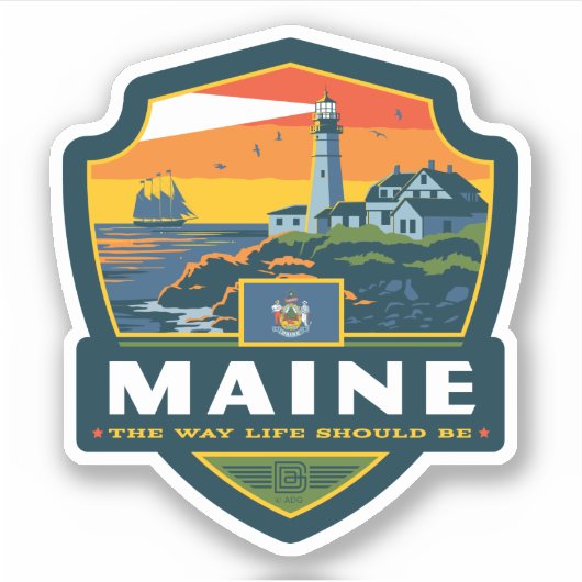 Sticker Fierté de l'État | Maine (Devant)
