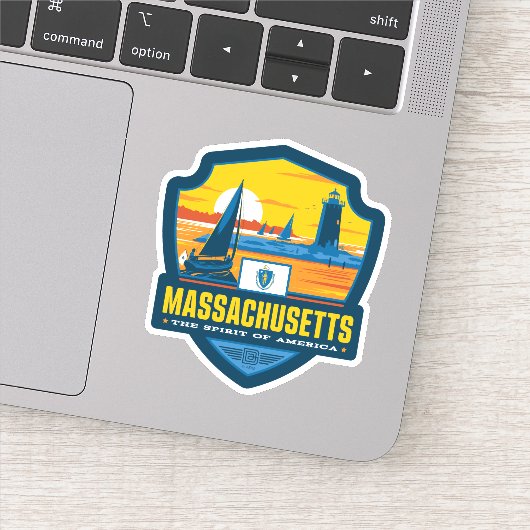 Sticker Fierté de l'État | Massachusetts (Détail)