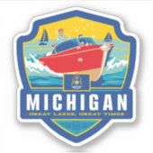 Sticker Fierté de l'État | Michigan (Devant)
