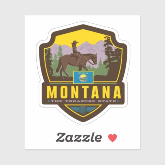 Sticker Fierté de l'État | Montana (Feuille)