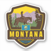 Sticker Fierté de l'État | Montana (Devant)